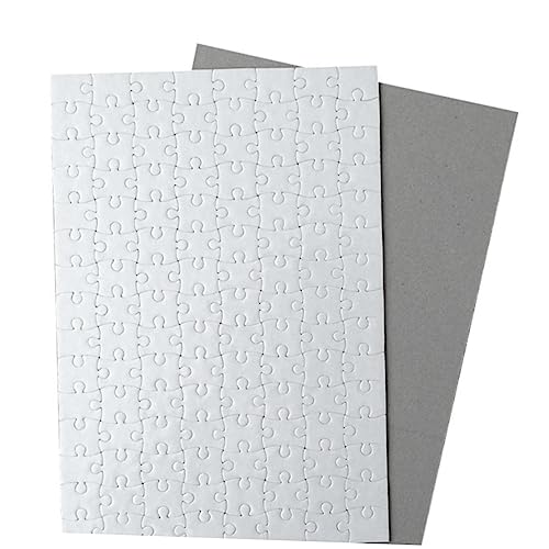 MOLUCKFU 5 Stück Teiliges Blanko Puzzle zum Ausmalen DIY Papier Puzzlestücke für Kreative Bastelprojekte für Kindergeburtstage Hochzeiten und Schulaktivitäten von MOLUCKFU