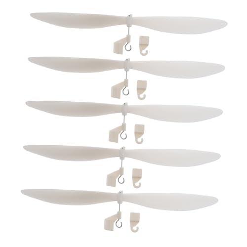 MOLUCKFU 5 Stück Zubehör für Flugzeugmodelle Spielzeugflugzeug-Zubehör Spielzeugflugzeugteil STEM - für Mini-Propeller Abs Weiß von MOLUCKFU