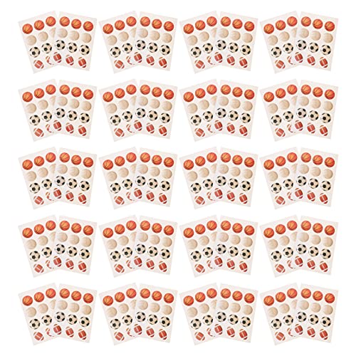 MOLUCKFU Sportbälle Aufkleber Set 50 Stück Gemischt Basketball Fußball Dekorative Aufkleber für von MOLUCKFU