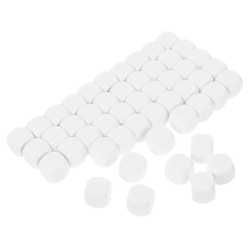 MOLUCKFU 50 Stück Leere Acrylwürfel für DIY Brettspiele für Handbeschriftung und Druck Tragbar für Kreative Tischspiele Hochwertige Leere für Unvergessliche Spielmomente von MOLUCKFU