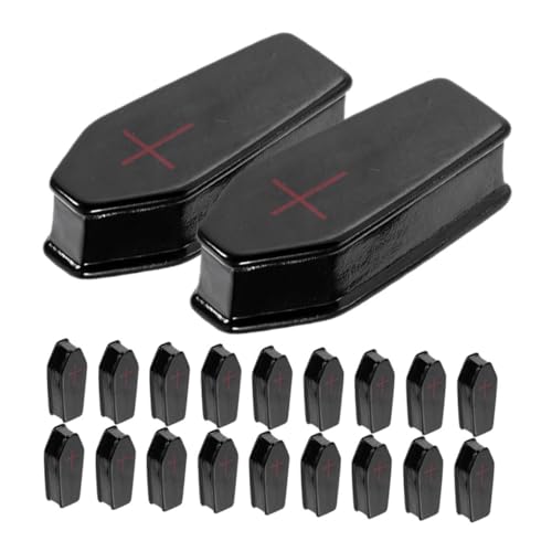 MOLUCKFU 50 Stück Mini Coffin Resin Figuren Hochdetaillierte Mikro Landschaftsdeko für Halloween Party Miniatur Sarg Dekorationen für Puppenhaus Spukhaus Requisiten Festliche von MOLUCKFU
