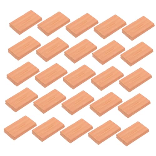 MOLUCKFU 50 Stück Simulierte Kleine Ziegel, Mini Ziegel Modelle, Sandkasten Ziegel, Mikro Landschaftsdekor, Mikro Landschafts Ziegel, Boden Ziegel Modell, Miniatur Fake Ziegel, Miniatur von MOLUCKFU