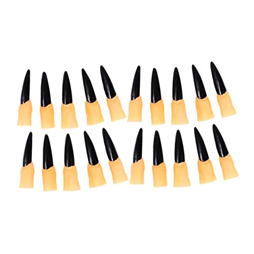 MOLUCKFU Hexennägel Künstliche Finger 50 Stück Halloween-requisiten Für Party Geburtstag Cosplay Schwarze Farbe von MOLUCKFU