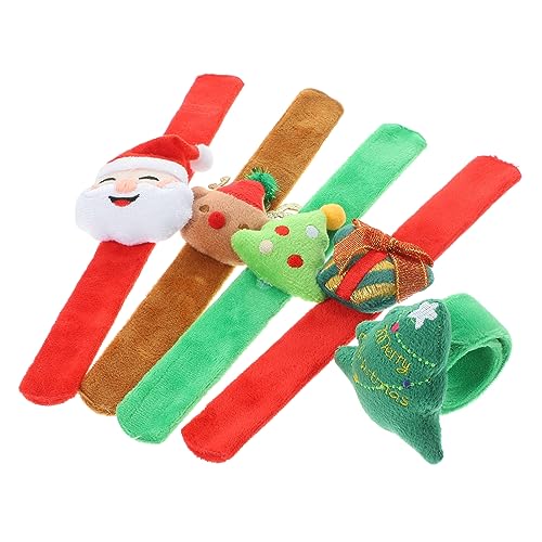 MOLUCKFU 5Pcs Weihnachten Plüsch Schnappring Puppenarmband Kleines Haar Accessoire Weihnachtsfeier Armbänder Armband Für -Slap -Bands Für Party -Tops Handgelenk Band Dekorative Armbänder MOLUCKFU 5Pcs Weihnachten Plüsch Schnappring Puppenarmband Kleines Haar Accessoire Weihnachtsfeier Armbänder Armband Für -Slap -Bands Für Party -Tops Handgelenk Band Dekorative Armbänder von MOLUCKFU