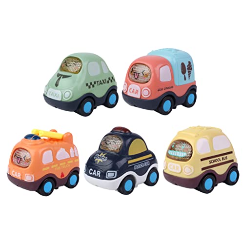 MOLUCKFU 5st Cartoon-Auto Trägheit Kleinwagen Kleines Auto Plastik MOLUCKFU 5st Cartoon-Auto Trägheit Kleinwagen Kleines Auto Plastik von MOLUCKFU