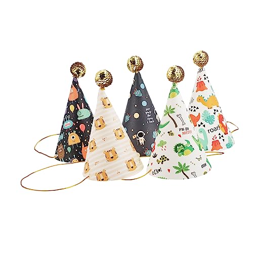 MOLUCKFU 5 Stücke Kinder Jungen Geburtstag Party Kinder Hut Neuheit Kopfbedeckungen Vlies Stoff Geburtstag Hut Set MOLUCKFU 5 Stücke Kinder Jungen Geburtstag Party Kinder Hut Neuheit Kopfbedeckungen Vlies Stoff Geburtstag Hut Set von MOLUCKFU