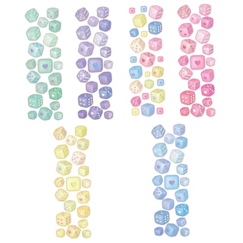 MOLUCKFU 6 Bögen Vielseitige Würfelaufkleber In Grundfarbe Scrapbook Zubehör Geschenkverpackungsaufkleber Hintergrundaufkleber Journaling Zubehör Karten Aufkleber Herstellen DIY Aufkleber MOLUCKFU 6 Bögen Vielseitige Würfelaufkleber In Grundfarbe Scrapbook Zubehör Geschenkverpackungsaufkleber Hintergrundaufkleber Journaling Zubehör Karten Aufkleber Herstellen DIY Aufkleber von MOLUCKFU