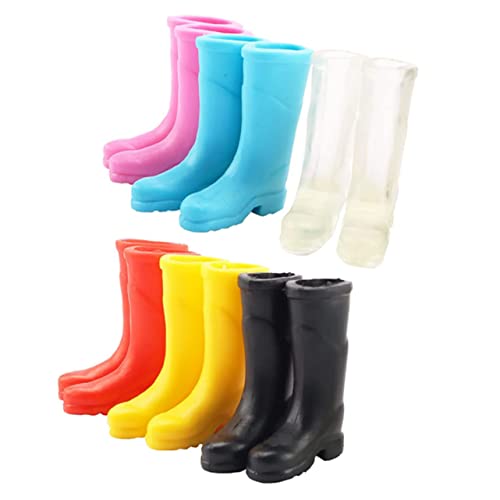 MOLUCKFU Mini-Gummistiefel Für Puppenhaus Simulierte Mini-Schuhe Regen-Schutz-Accessoires Für Miniaturmöbel MOLUCKFU Mini-Gummistiefel Für Puppenhaus Simulierte Mini-Schuhe Regen-Schutz-Accessoires Für Miniaturmöbel von MOLUCKFU