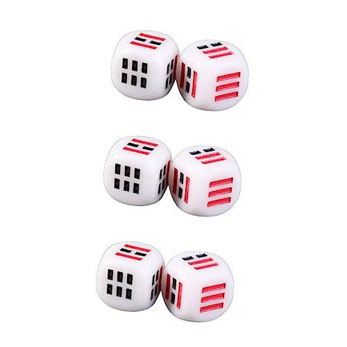 MOLUCKFU Leicht Zu Tragende Wahrsagewürfel Ba Gua 6-teiliges Acrylwürfel-Set für Partys Tischspiele MOLUCKFU Leicht Zu Tragende Wahrsagewürfel Ba Gua 6-teiliges Acrylwürfel-Set für Partys Tischspiele von MOLUCKFU
