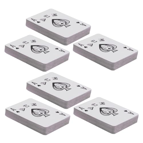 MOLUCKFU 6 Sätze Mini-Spielkartenset kartenspiel kartenspiele für Simulierte Spielkarten Ideas Geschenkeidee kleine Spielkarten Puppenhaus für Papier von MOLUCKFU