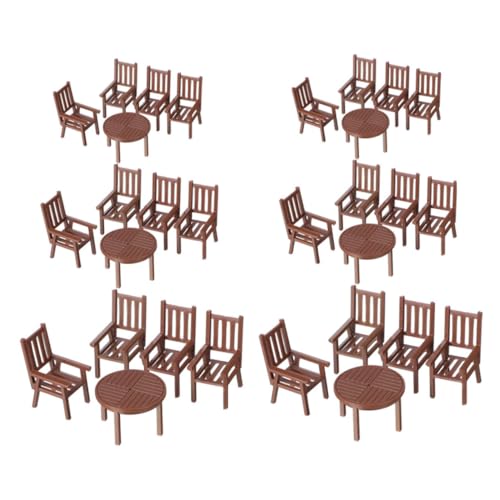 MOLUCKFU 6 Sätze Miniatur Tisch und Stuhl Set für Puppenhaus Maßstab Accessoires für Microszenen und Kreative Displays MOLUCKFU 6 Sätze Miniatur Tisch und Stuhl Set für Puppenhaus Maßstab Accessoires für Microszenen und Kreative Displays von MOLUCKFU
