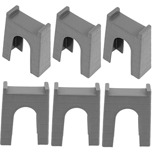 MOLUCKFU 6 Stück Eisenbahnbrückenerhöhungen, Spielzeugeisenbahnbrücke, Eisenbahnzubehör, Spielzeugeisenbahnerhöhungen, Brückenspielzeug, Eisenbahnschienenstützen, Zugzubehör, von MOLUCKFU