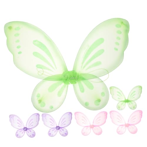 MOLUCKFU 6 Stück Kinderflügel Schmetterlingsflügel Cosplay Feenflügel Partyflügel Requisite Fee Cosplay Flügel Damen Cosplay Flügel Prop Flügel Für Mädchen Flügel Für Cosplay von MOLUCKFU