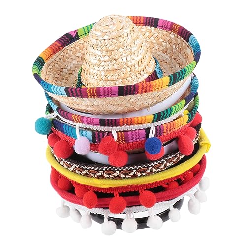 MOLUCKFU Mini-sombrero-haarreifen mit Mexikanischem Thema 6 Stück Stirnbänder in Verschiedenen Farben Leicht Bequem Lichtecht Als Party-dekoration von MOLUCKFU