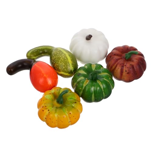 MOLUCKFU Festliche 6 Stücke Kürbisse Thanksgiving Decor Vielseitig Handwerk Kürbis Für Home Outdoor Display Einfach Verwenden von MOLUCKFU