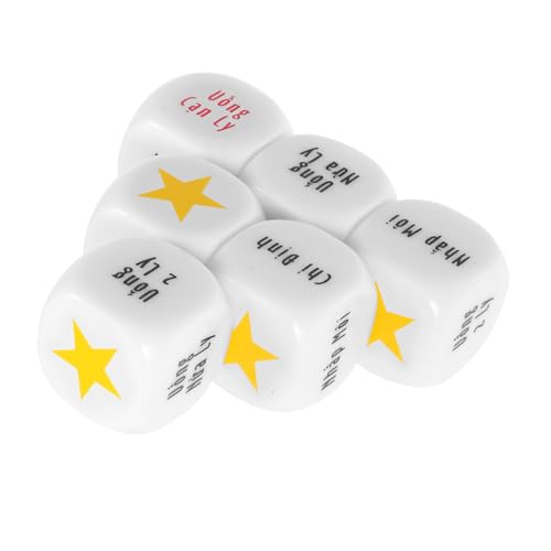 MOLUCKFU 6 Stück Trinkspielwürfel Partywürfel Für Erwachsene Würfelspiel Requisiten Junggesellenabschiedsspiele Würfel Schussspiele Für Erwachsene Acrylwürfel Spielwürfel Getränkespiele von MOLUCKFU