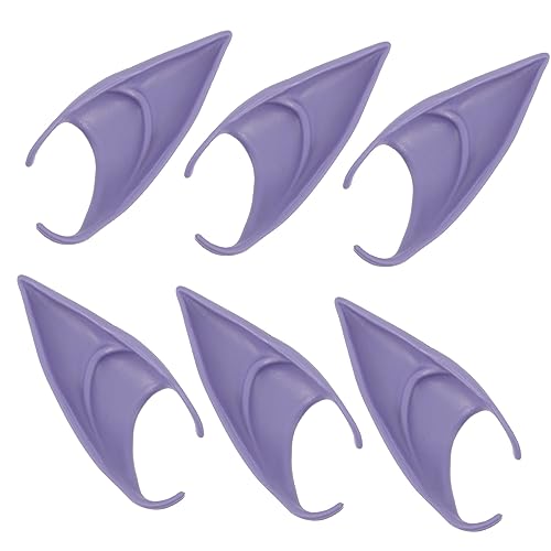 MOLUCKFU 6St Ohren Elven Ears Feenohr aus Silikon Requisiten für Weihnachtskostüme Halloween-Cosplay-Ohr Ohr für Halloween Fee-Cosplay Cosplay Party Fee Ohr Fee Zubehör Kieselgel Violet MOLUCKFU 6St Ohren Elven Ears Feenohr aus Silikon Requisiten für Weihnachtskostüme Halloween-Cosplay-Ohr Ohr für Halloween Fee-Cosplay Cosplay Party Fee Ohr Fee Zubehör Kieselgel Violet von MOLUCKFU