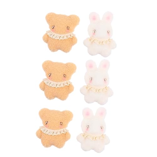 MOLUCKFU 6St Plüschhasenbär Mini-Stoffbären Mini-Zubehör Plüsch-Kaninchen-Bekleidungszubehör Mini-Kuscheltiere kuschelig le suppleant unikal Plüschkaninchenzubehör DIY Kaninchen schmücken MOLUCKFU 6St Plüschhasenbär Mini-Stoffbären Mini-Zubehör Plüsch-Kaninchen-Bekleidungszubehör Mini-Kuscheltiere kuschelig le suppleant unikal Plüschkaninchenzubehör DIY Kaninchen schmücken von MOLUCKFU