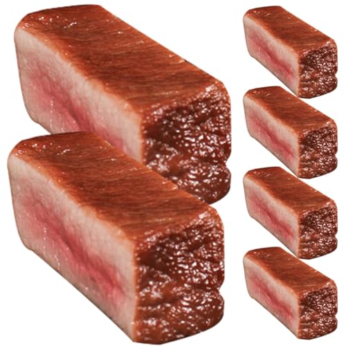MOLUCKFU 6-teiliges Rindfleischblockmodell Kunstfleischmodelle Realistische Dekoration Aus PVC Simulationsdekor Für Küche Und Restaurant MOLUCKFU 6-teiliges Rindfleischblockmodell Kunstfleischmodelle Realistische Dekoration Aus PVC Simulationsdekor Für Küche Und Restaurant von MOLUCKFU