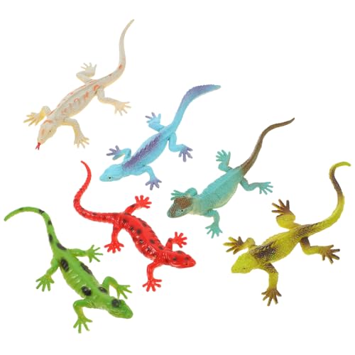MOLUCKFU 6St Safe Toy Reptilien Dekorative Eidechsenfigur Tierfiguren für kinderspielzeug -Eidechsen-Ornament Eidechsenfiguren Plastik von MOLUCKFU