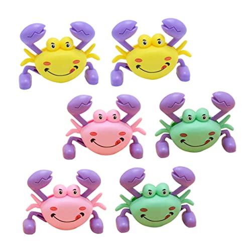 MOLUCKFU 6St Uhrwerk Krabbe Meeresspielzeug Wannenspielzeug aufziehen interaktives kinderspielzeug Funny Toys Crab Toy Zeichentrickkrabben für Uhrwerkspielzeug Plastik MOLUCKFU 6St Uhrwerk Krabbe Meeresspielzeug Wannenspielzeug aufziehen interaktives kinderspielzeug Funny Toys Crab Toy Zeichentrickkrabben für Uhrwerkspielzeug Plastik von MOLUCKFU