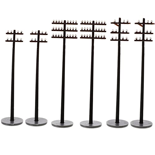 MOLUCKFU 6Stücke Mini Telegrafenmasten für Modelleisenbahn und Mikrolandschaften Hochwertige Gartenlicht Modelle zur Individuellen Gestaltung von Dioramen und Sandtischlayouts MOLUCKFU 6Stücke Mini Telegrafenmasten für Modelleisenbahn und Mikrolandschaften Hochwertige Gartenlicht Modelle zur Individuellen Gestaltung von Dioramen und Sandtischlayouts von MOLUCKFU