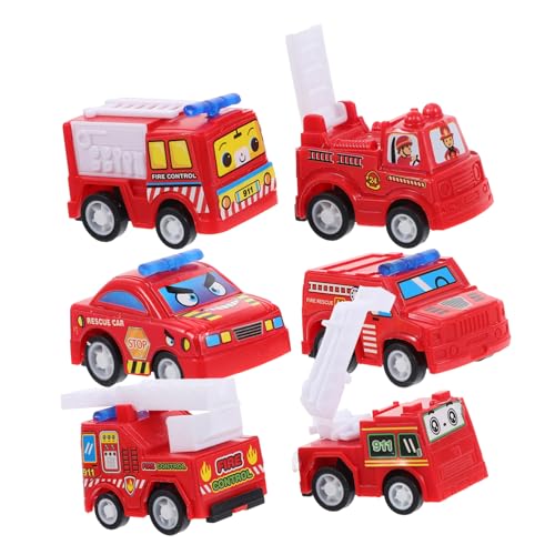 MOLUCKFU Lernspielzeug Für Kinder 6 Stück Mini-Engineering-automodell Pull-Back-autospielzeug Sicheres Material von MOLUCKFU