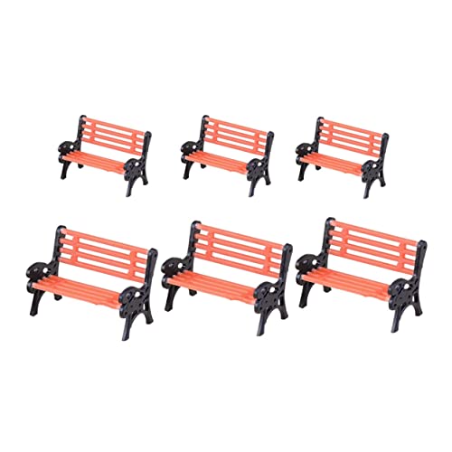 MOLUCKFU 6er-Pack Miniatur-parkbänke Dekoration Für Jungen Und Mädchen Rollenspiel-parkbank-Ornament Puppenhaus-zubehör von MOLUCKFU