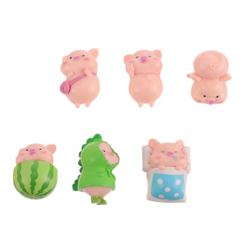 MOLUCKFU 6st Piggy Mikrolandschaft Meerestiere Frosch Frösche Plüschtiere Riese Puppe Dinosaurier Miniatur Tragen Ausgestopft Figuren Karikatur Hase Ente PVC MOLUCKFU 6st Piggy Mikrolandschaft Meerestiere Frosch Frösche Plüschtiere Riese Puppe Dinosaurier Miniatur Tragen Ausgestopft Figuren Karikatur Hase Ente PVC von MOLUCKFU