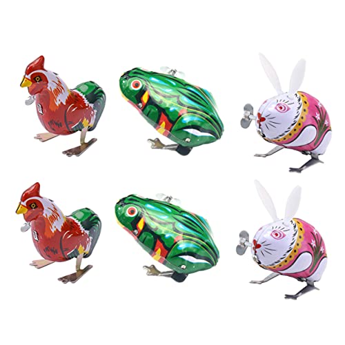 MOLUCKFU 6st Uhrwerk Tierspielzeug Frosch Hühnchenspielzeug Zum Aufziehen Plüsch Spielzeugtiere Aufziehen Spiele Vintage Springspielzeug Hahnspielzeug Küken Aufziehen Eisen MOLUCKFU 6st Uhrwerk Tierspielzeug Frosch Hühnchenspielzeug Zum Aufziehen Plüsch Spielzeugtiere Aufziehen Spiele Vintage Springspielzeug Hahnspielzeug Küken Aufziehen Eisen von MOLUCKFU