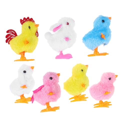 MOLUCKFU 7 Stück Flauschige Aufzieh-hühnerspielzeuge, Kleine Springende Hasenspielzeuge, Frühlings-Walking-kükenspielzeuge, Mitbringsel Für Küken Als Osterkörbchenfüller MOLUCKFU 7 Stück Flauschige Aufzieh-hühnerspielzeuge, Kleine Springende Hasenspielzeuge, Frühlings-Walking-kükenspielzeuge, Mitbringsel Für Küken Als Osterkörbchenfüller von MOLUCKFU