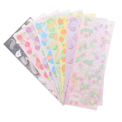 MOLUCKFU Scrapbook-aufkleberblätter mit Materialaufklebern Exquisite Muster für Notizbücher Fotoalben MOLUCKFU Scrapbook-aufkleberblätter mit Materialaufklebern Exquisite Muster für Notizbücher Fotoalben von MOLUCKFU