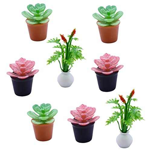 MOLUCKFU 8 Stück Miniatur Pflanzen Teilig Künstliche Topfpflanzen für Puppenhaus Deko Realistische Bonsai Modelle für Mini DIY Mini Haus Zubehör Zimmer Dekoration MOLUCKFU 8 Stück Miniatur Pflanzen Teilig Künstliche Topfpflanzen für Puppenhaus Deko Realistische Bonsai Modelle für Mini DIY Mini Haus Zubehör Zimmer Dekoration von MOLUCKFU
