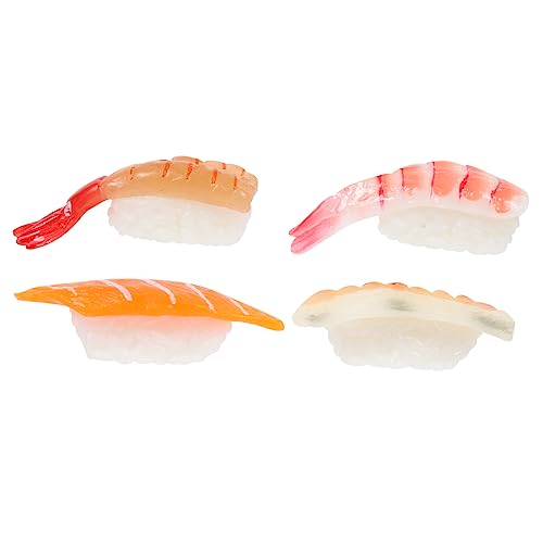 MOLUCKFU 8 Stück Simulation Sushi Imitiertes Sushi Spielzeug Künstliches Lebensmittelmodell Realistisches Sushi Spielzeug Bezauberndes Sushi Modell Kunstlebensmitteldekor Kunst Sushi von MOLUCKFU