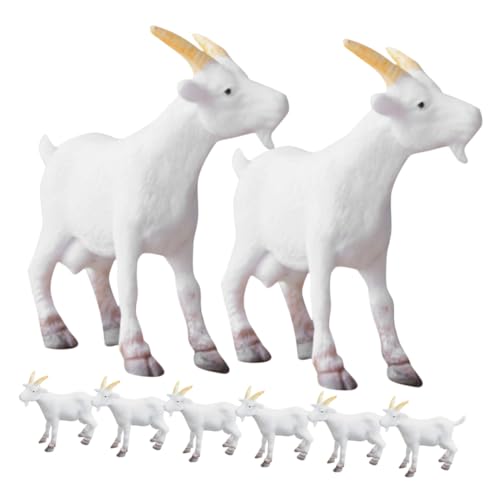 MOLUCKFU 8 Stück Simuliertes Ziegenmodell, Cartoon Ziegenmodelle, Mini Ziegenfiguren, Kleine Ziegenskulptur, Simulierte Ziegenstatue, Tierziegenmodell, Schaffiguren, Kleine Figuren, MOLUCKFU 8 Stück Simuliertes Ziegenmodell, Cartoon Ziegenmodelle, Mini Ziegenfiguren, Kleine Ziegenskulptur, Simulierte Ziegenstatue, Tierziegenmodell, Schaffiguren, Kleine Figuren, von MOLUCKFU