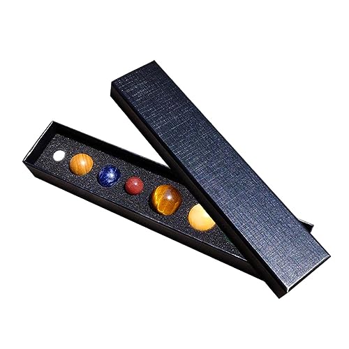 MOLUCKFU 8Stücke Mineralische Planetenkugeln Sonnensystem Ornamente aus Naturstein für Deko und Fotografie Requisiten Planetensammlung für Zuhause und Büro von MOLUCKFU