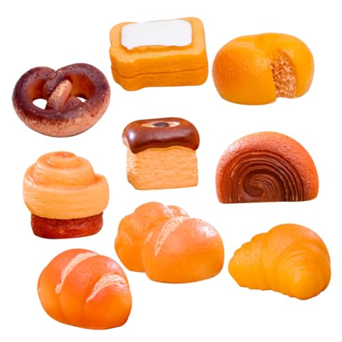 MOLUCKFU 9 Stück Mikro Landschaftsbrot, Miniatur Tortenfigur, Dekorativer Mini Kuchen, Harzkuchen Ornament, Dekorative Gefälschte Lebensmittel Requisite, Miniatur Kuchen, Dessert, Miniatur von MOLUCKFU