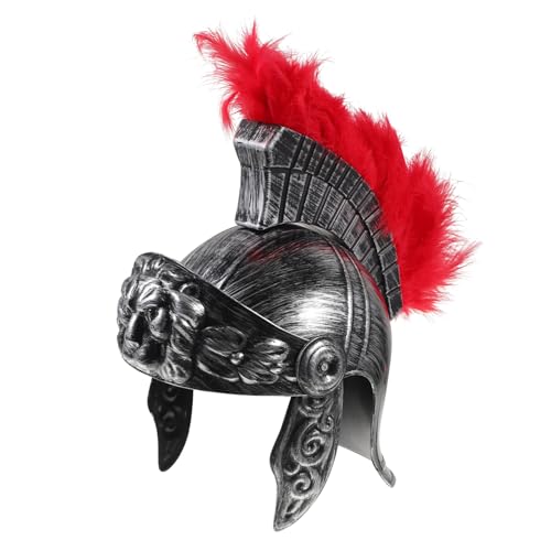 MOLUCKFU Römischer Kriegerhelm Mit Feder Mittelalterlicher Gladiatoren-cosplay-hut Leicht Atmungsaktiv Und Detailreich Für Kostümpartys Und Karneval von MOLUCKFU