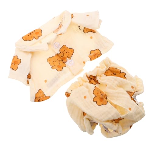 MOLUCKFU Bär Schlafanzug mit Austauschbaren Kleidern Süße Plüsch Puppe Outfits für Stofftiere Fördert Interaktives Rollenspiel und Kreatives MOLUCKFU Bär Schlafanzug mit Austauschbaren Kleidern Süße Plüsch Puppe Outfits für Stofftiere Fördert Interaktives Rollenspiel und Kreatives von MOLUCKFU