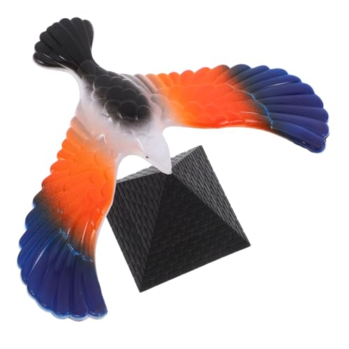 MOLUCKFU Balancierender Adler Desktop Balance Modell mit Pyramidenstandstab Kreatives Vogelspielzeug aus Abs für Fördert Gleichgewicht Hand Auge koordination Familienspiel für Zuhause und von MOLUCKFU