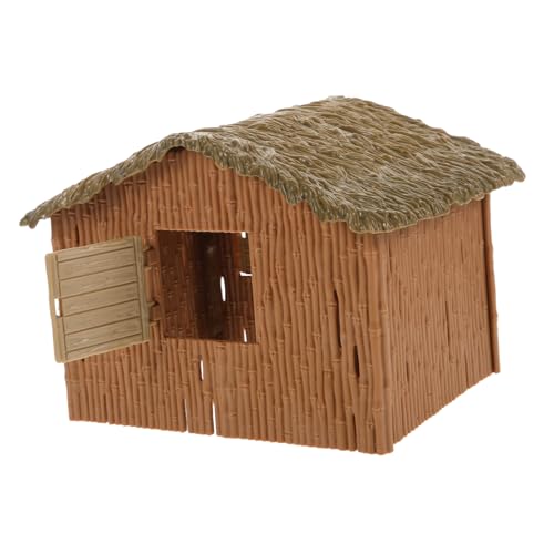 MOLUCKFU Bauernhof Modell Kleines Bastelhaus Ornament Gefälschtes Landhaus Modell Hausform Ornament Miniatur Gartenhaus Dekoration Zuverlässige Dekoration von MOLUCKFU