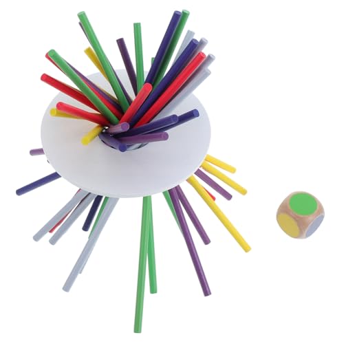MOLUCKFU Buntes Balancestäbe Holzspielzeug für Familien Spiele Kinderleichtes Partyspiel Fördert Koordination Geduld Training Tragbares Balancespiel für Erwachsene von MOLUCKFU