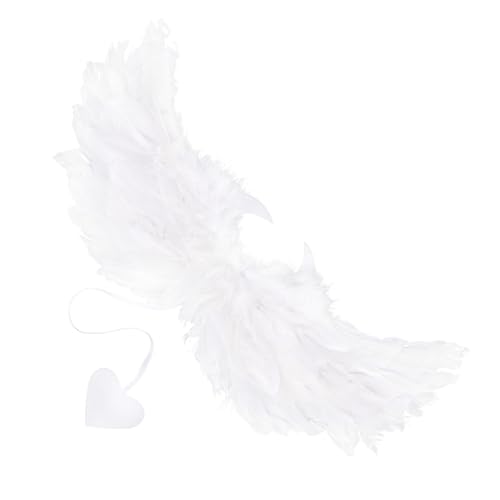 MOLUCKFU Cosplay Engel Flügel Kostü Für Erwachsene Und Weiße Federflügel Für Halloween Weihnachten Karneval Und Fantasy Partys Ideal Für Rollenspiele Und Kostümpartys von MOLUCKFU