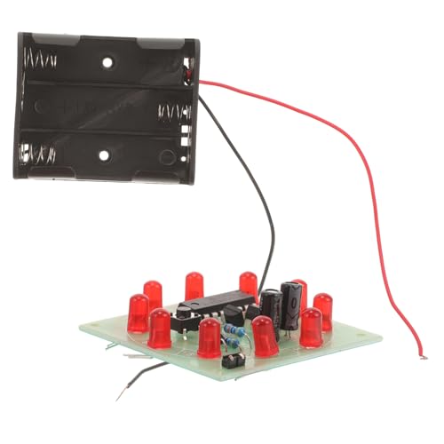MOLUCKFU DIY LED Lucky Wheel Lamp Bausatz Elektronisches Wissenschaftsexperiment für Schüler Training Koordination und Intelligenz Batteriebetrieben Kreatives Lernspielzeug von MOLUCKFU
