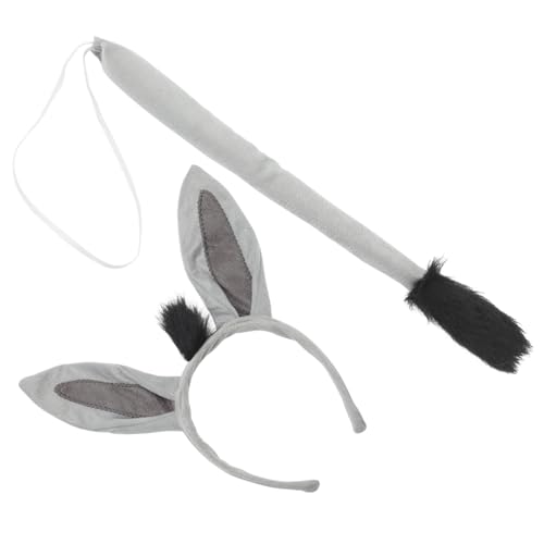 MOLUCKFU Esel Kostüm mit Ohr stirnband und für Karneval Tierkostüm Festival Party Zubehör MOLUCKFU Esel Kostüm mit Ohr stirnband und für Karneval Tierkostüm Festival Party Zubehör von MOLUCKFU