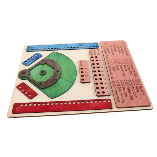 MOLUCKFU Baseball-spielbrett Aus Holz Lustiges Partyspiel Für Die Familie Tragbares Desktop-Baseball-brettspiel Stilvolles Holzdesign von MOLUCKFU