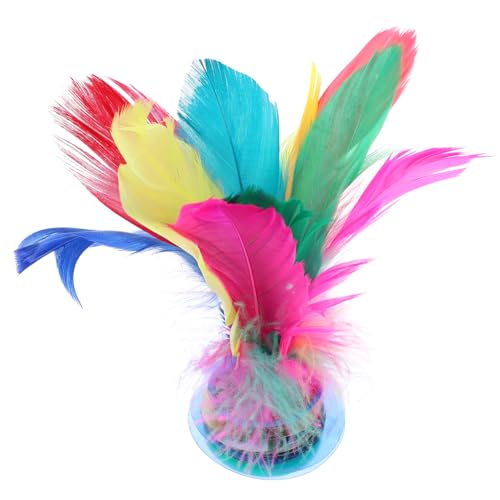 MOLUCKFU Traditioneller Chinesischer Kick Shuttlecock Aus Buntem Gänsefedermaterial Outdoor-Spielzeug Für Koordinationstraining Geeignet Für Erwachsene Und Leicht Und Tragbar von MOLUCKFU