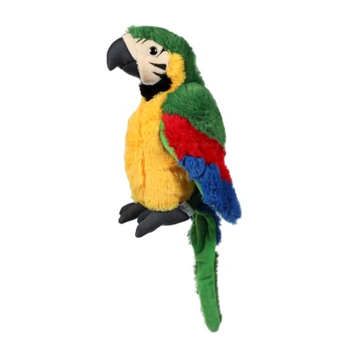 MOLUCKFU Gefüllter Papagei Plüschtier für Bunter Vogel Kuscheliges Papageien Stofftier mit Sicherer Konstruktion Waschbar und Süßem Design für und Dekoration von MOLUCKFU