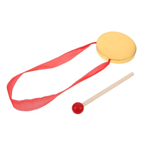 MOLUCKFU Kupfer-gong-schlägel Und Bänder Kindertrommeln Spielzeug Für Musikinstrumentenpartys Kleinkinder Handgong Dekoratives Ornament Traditionelles Musikinstrumentenset MOLUCKFU Kupfer-gong-schlägel Und Bänder Kindertrommeln Spielzeug Für Musikinstrumentenpartys Kleinkinder Handgong Dekoratives Ornament Traditionelles Musikinstrumentenset von MOLUCKFU
