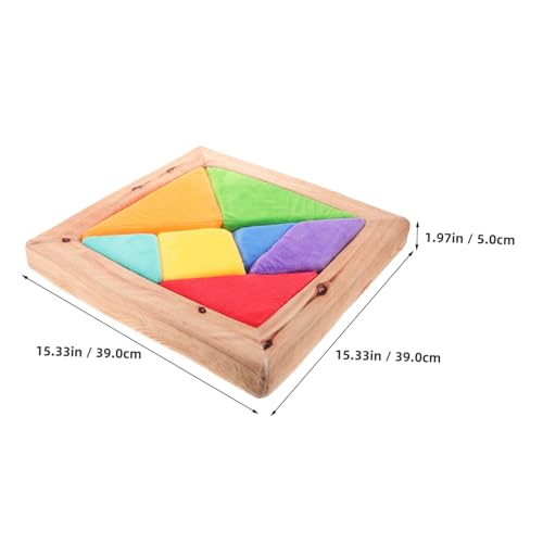 MOLUCKFU Großes Abnehmbares Plüsch Kissen Puzzle für Weiches Geometrisches Lernspiel Kreatives Pädagogisches Bunte Formteile für Interaktives und Kinderfest von MOLUCKFU